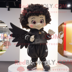 Black Cupid mascot costume...
