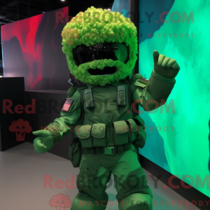 Grønn Para Commando máscara...