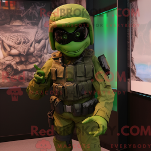 Grønn Para Commando máscara...