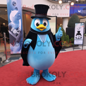 Sky Blue Oyster mascot...