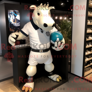 Hvid Tapir maskot kostume...