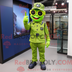 Postava maskota Lime Green...