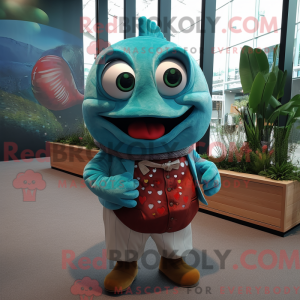 Turkis Piranha maskot...