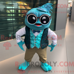 Turkis Piranha maskot...