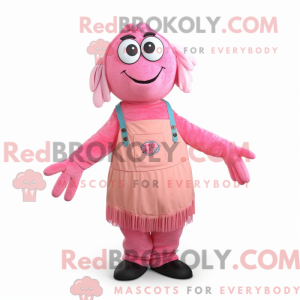 Postava maskota Pink Shrimp...