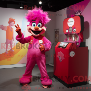 Pink Fire Eater maskot...
