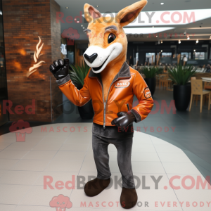 Orange Gazelle Maskottchen...