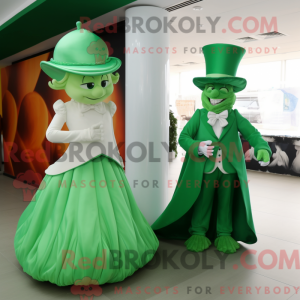 Grøn Leprechaun Hat maskot...