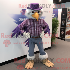 Purple Bald Eagle mascot...