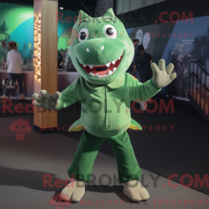 Green Shark mascot costume...