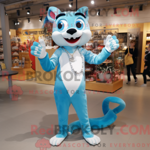 Máscara Sky Blue Weasel com...