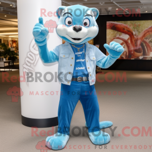 Máscara Sky Blue Weasel com...