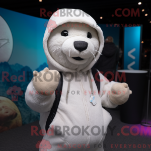 White Otter maskot kostume...