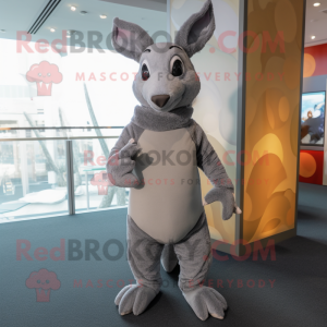 Grijze kangoeroe mascotte...