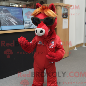 Red Mare mascot costume...