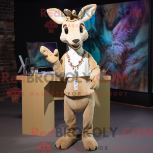 Creme kænguru maskot...