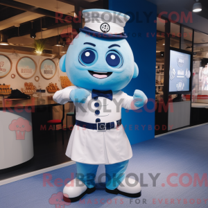 Personaggio mascotte blu...