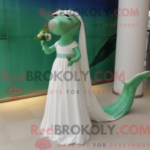 Grøn Pukkelhval maskot...