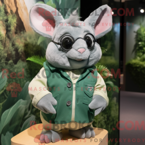 Grøn Chinchilla maskot...