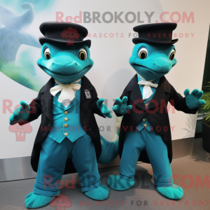 Teal Geckos máscara de...