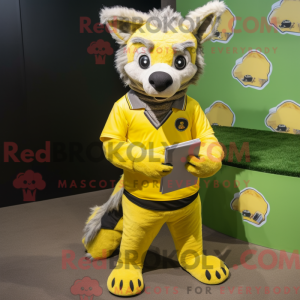 Citrongul hyæne maskot...