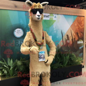Tan Llama mask drakt...