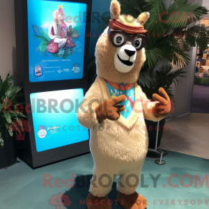 Tan Llama-mascottekostuum...