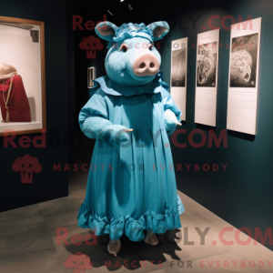 Cyan Sow máscara drapeada...