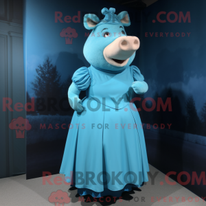Cyan Sow máscara drapeada...