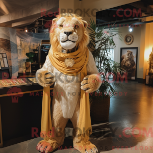Gold Smilodon maskot...