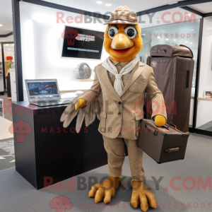 Tan Chicken mascot costume...