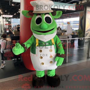 Grøn bøf maskot kostume...
