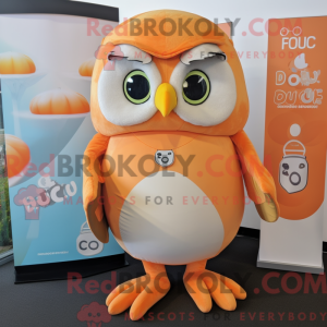 Peach Owl-mascottekostuum...