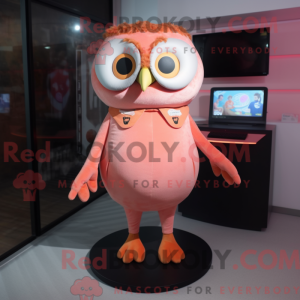 Peach Owl-mascottekostuum...