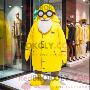 Gul hvalross maskot...