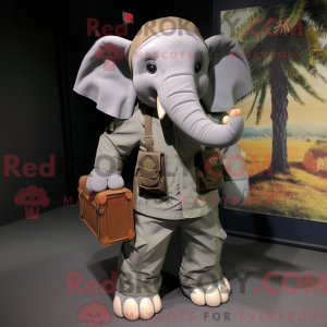 Grå elefant maskot kostyme...