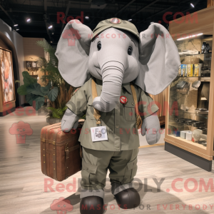Grå elefant maskot kostyme...