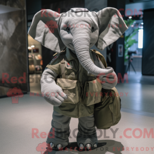 Grå elefant maskot kostyme...