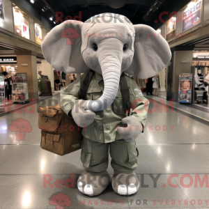 Grå elefant maskot kostyme...