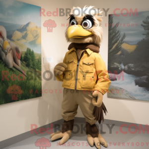Tan Crow-maskotdraktfigur...