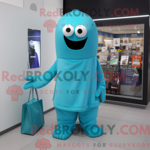 Cyaan Ghost mascotte...
