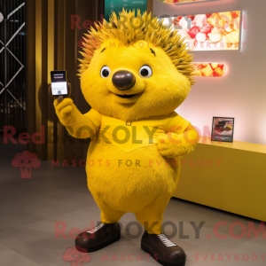 Yellow Hedgehog mascot...