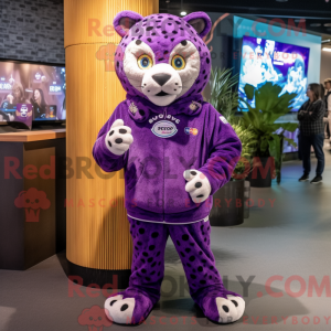 Lilla Leopard maskot...
