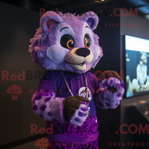 Purple Leopard mascot...