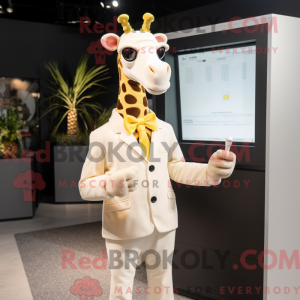 Kremowa maskotka Giraffe...