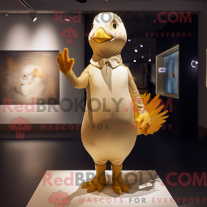 Gouden Duif mascottekostuum...