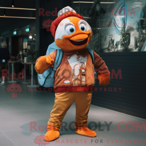 Brown Clown Fish mascot...