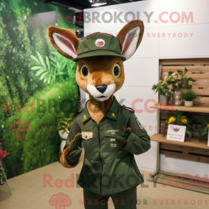 Oliven rådyr maskot kostume...