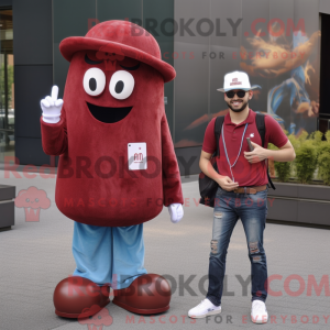 Bordowa maska na telefon w...