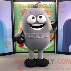 Gray Hamburger mascot...